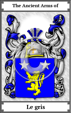 Le gris Family Crest Download (JPG)  Book Plated - 150 DPI